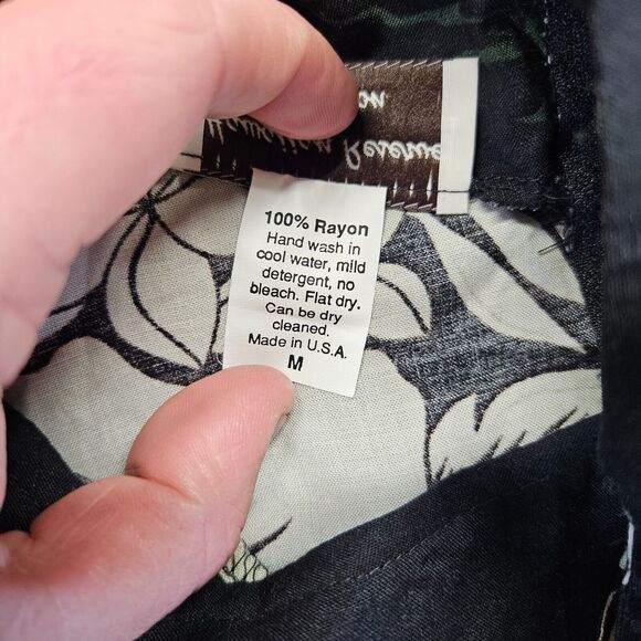 Hawaiian Reserve‎ Collection Dress Womens Medium Black Floral Short Sleeve - Picture 9 of 11